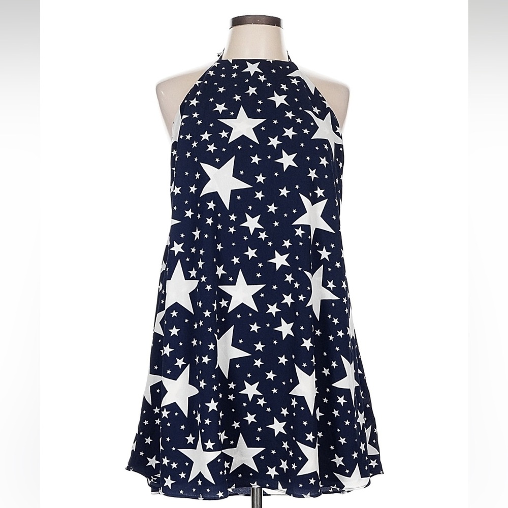 NWT Show Me Your MuMu Star print halter dress large